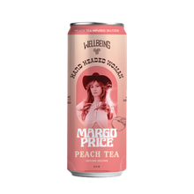 Load image into Gallery viewer, Margo Price x WellBeing 5mg THC + 5mg CBD Peach Tea Infused Seltzer
